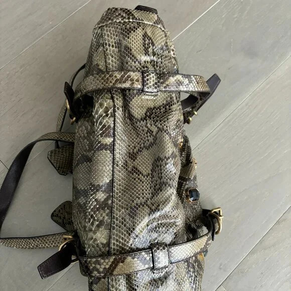 Prada Python Swarovski Shoulder Bag BL0579 Pitone Pietre - Picture 7 of 12